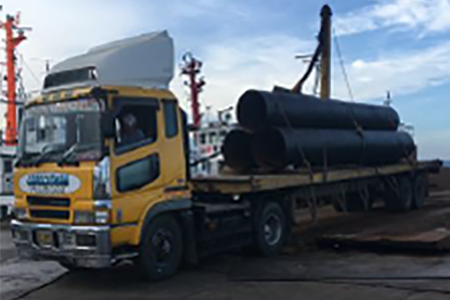 Steel casings delivery to Magdugo Substation, Cebu